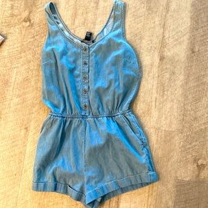 Denim romper